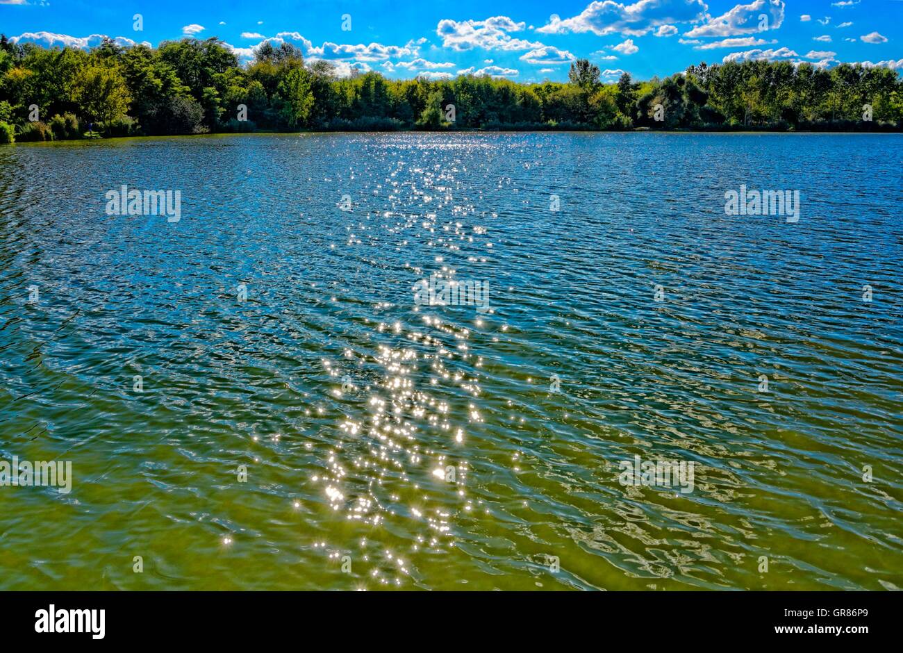 Riflessi nel lago, Paesaggio Foto Stock