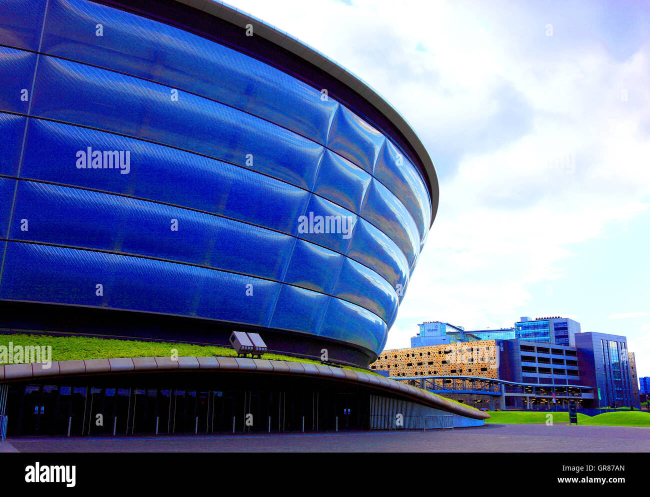 La Scozia, città di Glasgow, l'edificio SSE IDRO, arena per il divertimento e lo sport Foto Stock