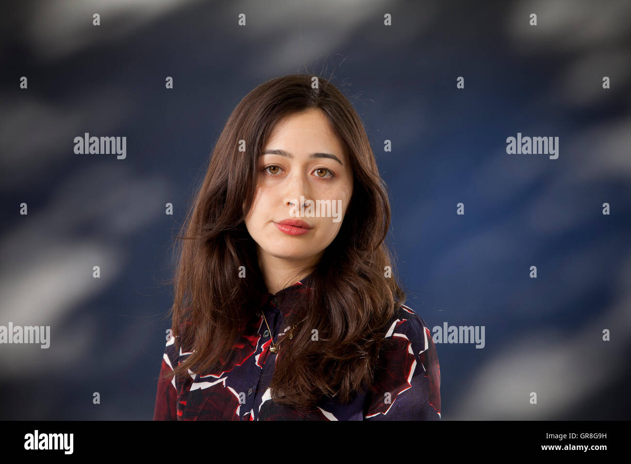 Rowan Hisayo Buchanan, il Japanese-British-cino-americano scrittore di fiction, Illustrator e maestro, al Edinburgh International Book Festival. Edimburgo, Scozia. 27 Agosto 2016 Foto Stock