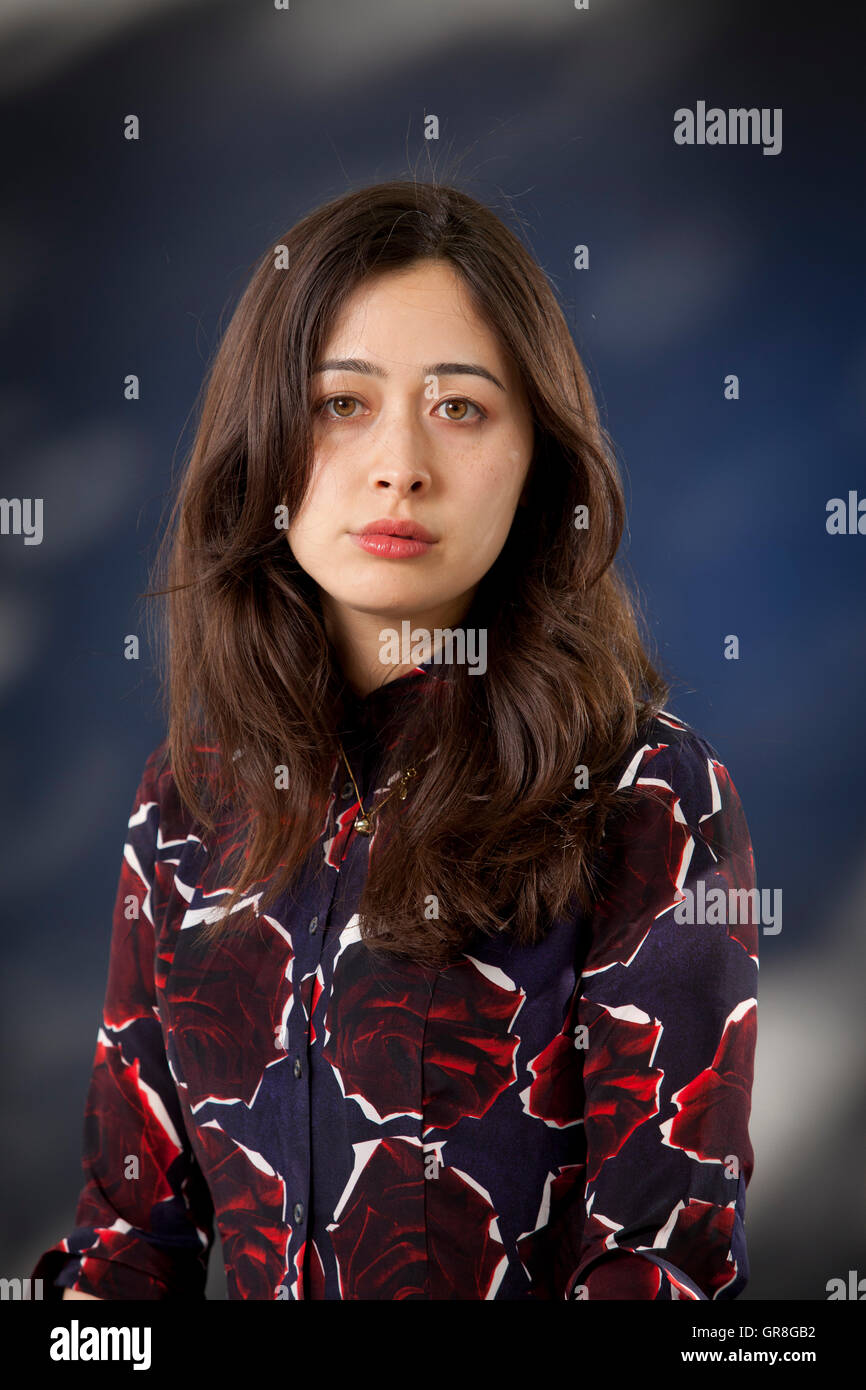 Rowan Hisayo Buchanan, il Japanese-British-cino-americano scrittore di fiction, Illustrator e maestro, al Edinburgh International Book Festival. Edimburgo, Scozia. 27 Agosto 2016 Foto Stock