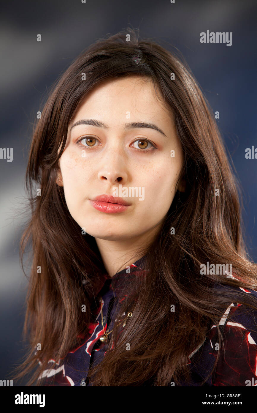 Rowan Hisayo Buchanan, il Japanese-British-cino-americano scrittore di fiction, Illustrator e maestro, al Edinburgh International Book Festival. Edimburgo, Scozia. 27 Agosto 2016 Foto Stock