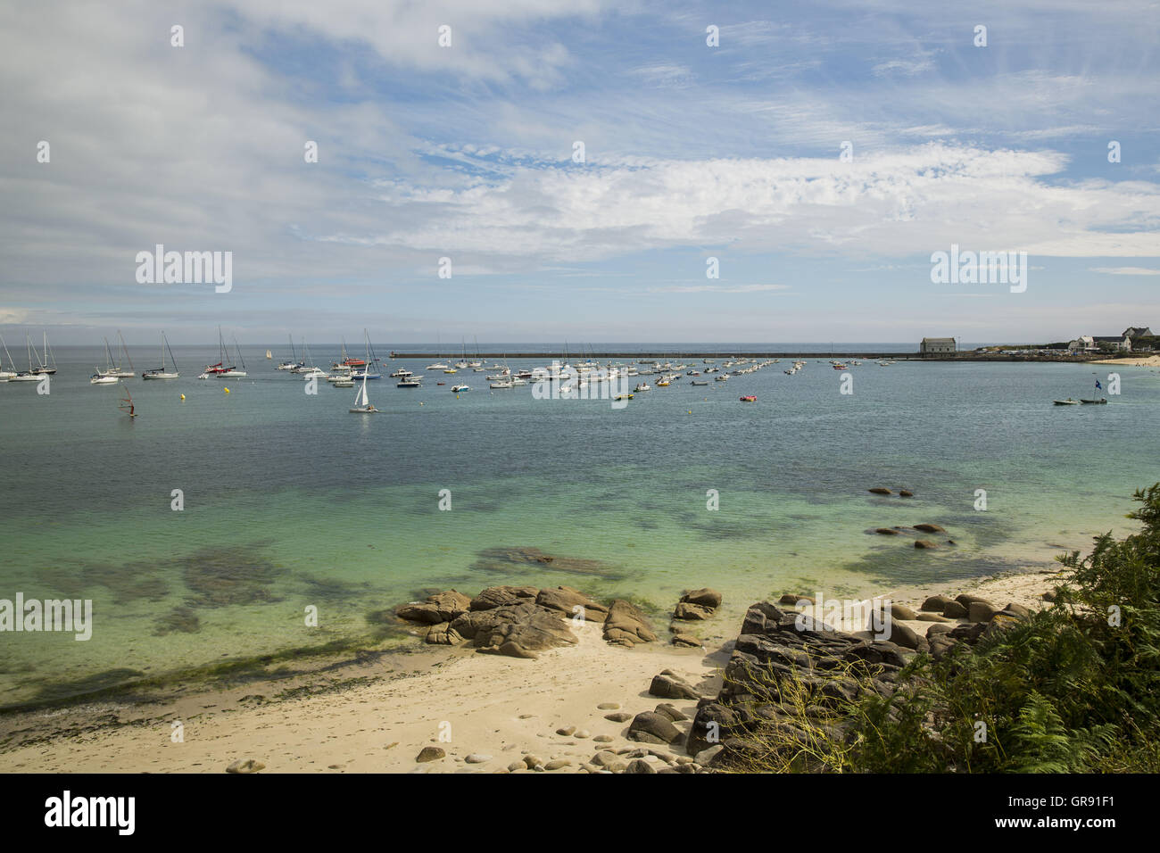 Spiaggia a Audierne, Finisterre, Bretagna Francia Foto Stock