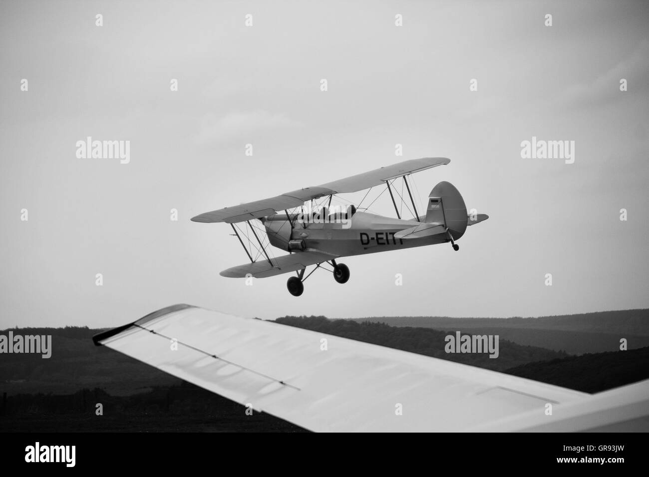 Volo A Stampe Sv 4 biplanari a. Foto Stock