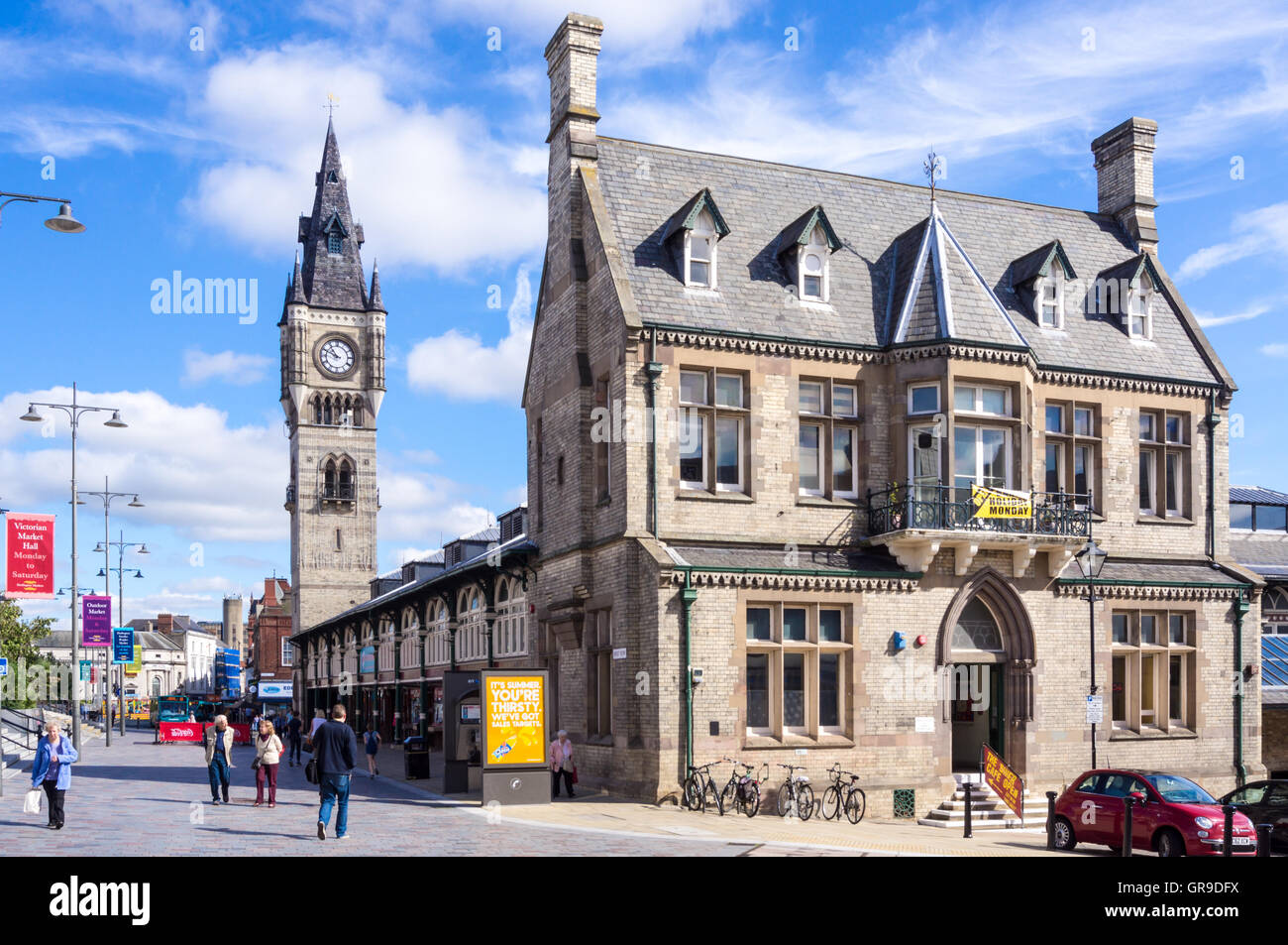 Victorian mercato coperto, 1863, Darlington, County Durham, Inghilterra Foto Stock