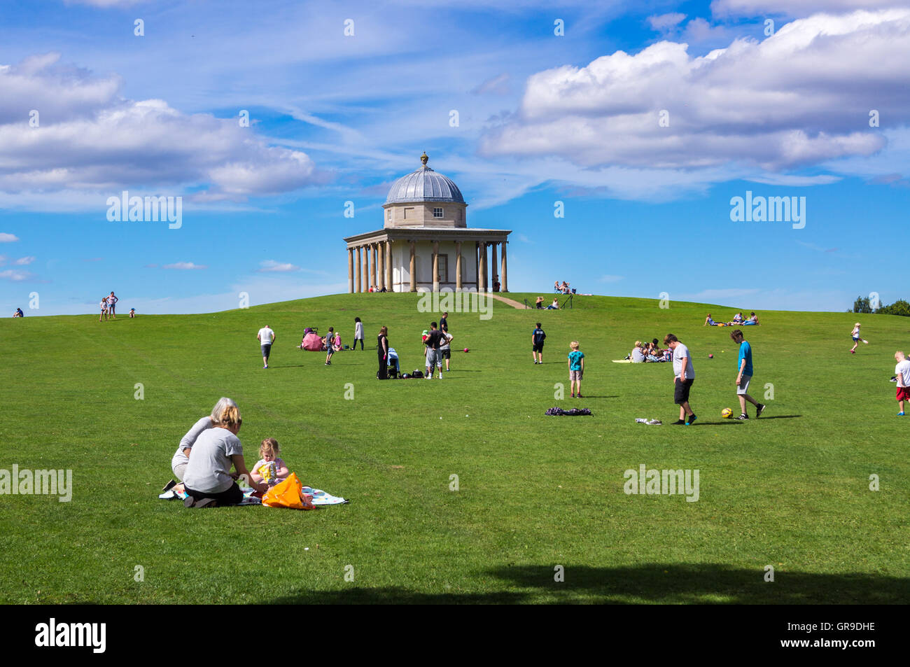 Tempio di Minerva, 1754-7, da James Paine e John Bell, Hardwick Park, Sedgefield, County Durham, Inghilterra Foto Stock