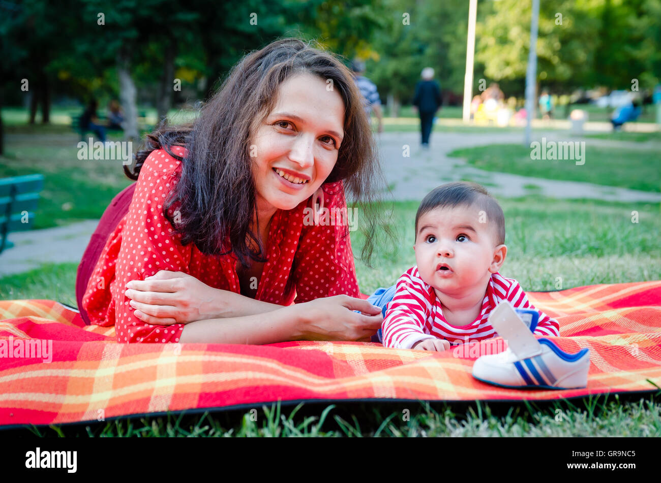 Madre e figlio Foto Stock