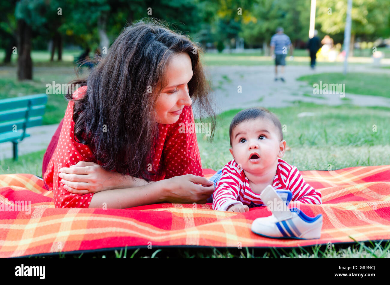 Madre e figlio Foto Stock