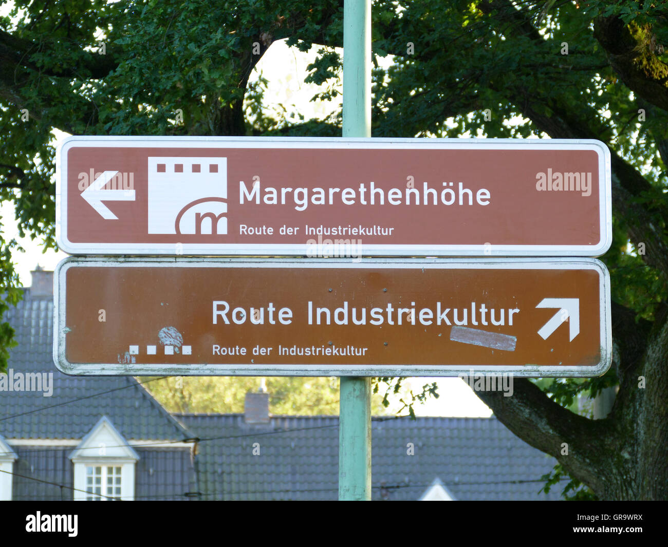 Margarethenhöhe Margarethenhohe Garden City in Essen Nordrhein Westfalan Germania Europa Foto Stock