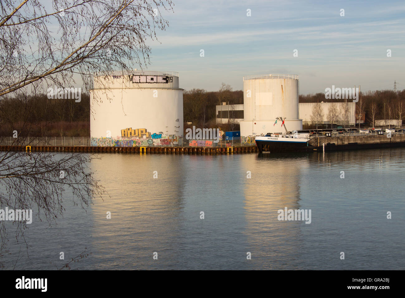 Terminale petrolifero Dortmund Foto Stock