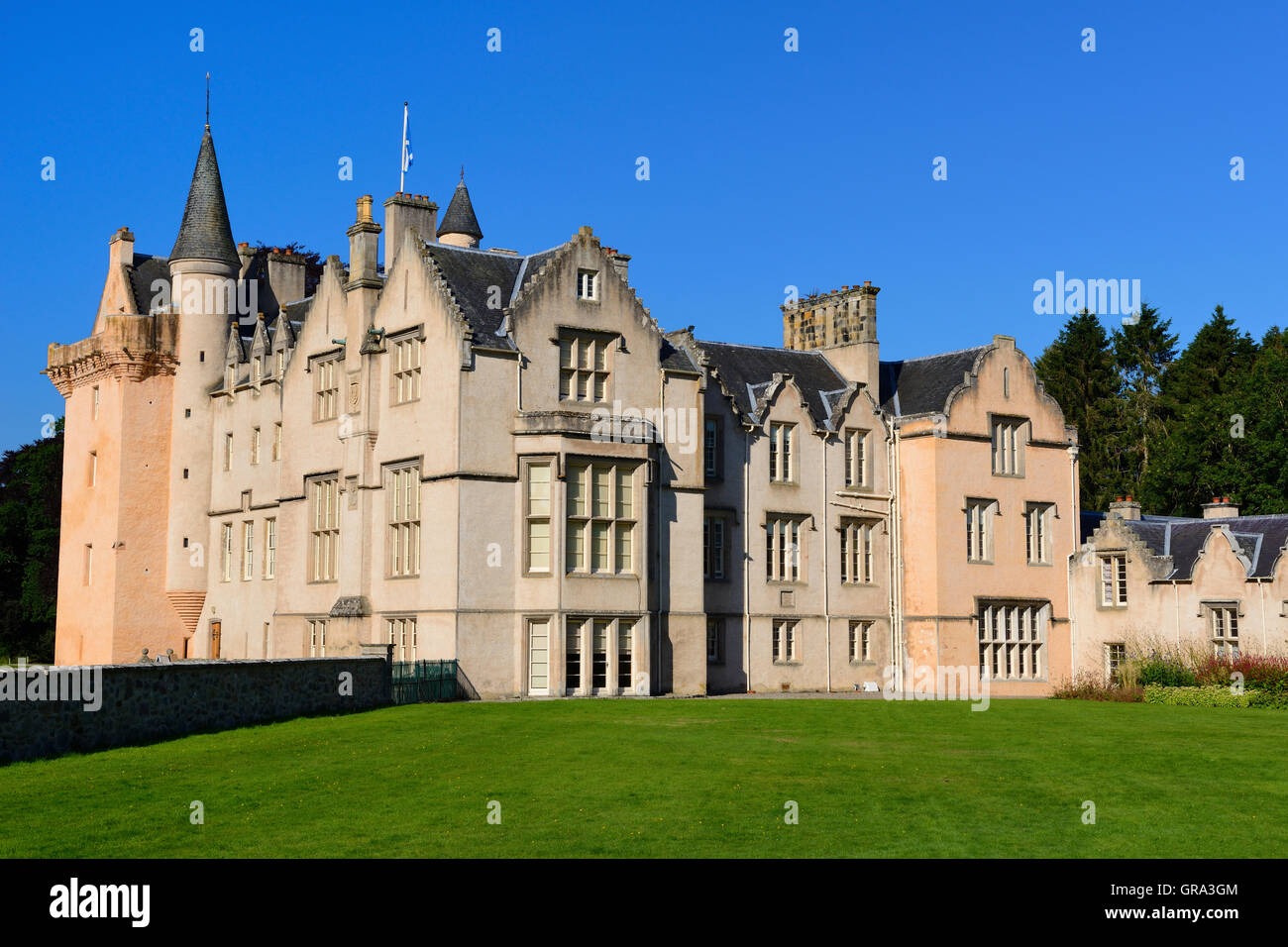 Brodie Castle vicino a Forres in Moray, Grampian Regione, Scozia Foto Stock