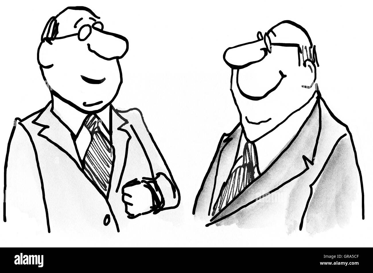 Business illustrazione che mostra due dirigenti sorridente. Foto Stock