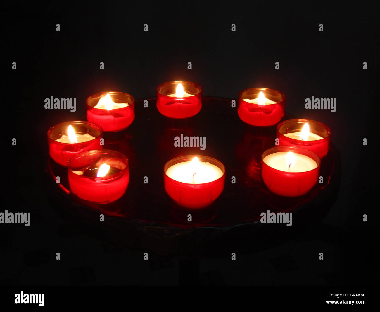 Memorial candele Foto Stock