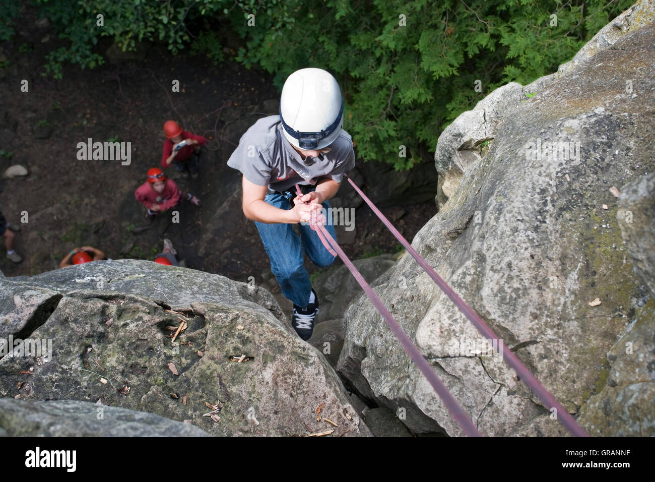 Canada Ontario, vicino Ravenna, Metcalfe Rock, Scarpata del Niagara nominato nel 1990 dall'UNESCO come Riserva mondiale della biosfera Foto Stock