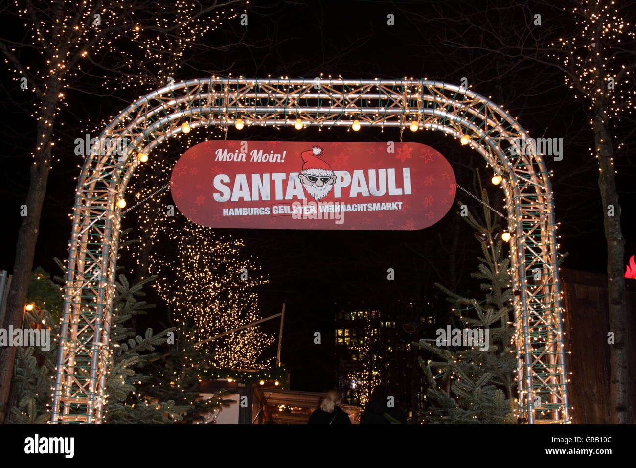 Santa Pauli, Hamburgs più cool del Mercato di Natale Foto Stock
