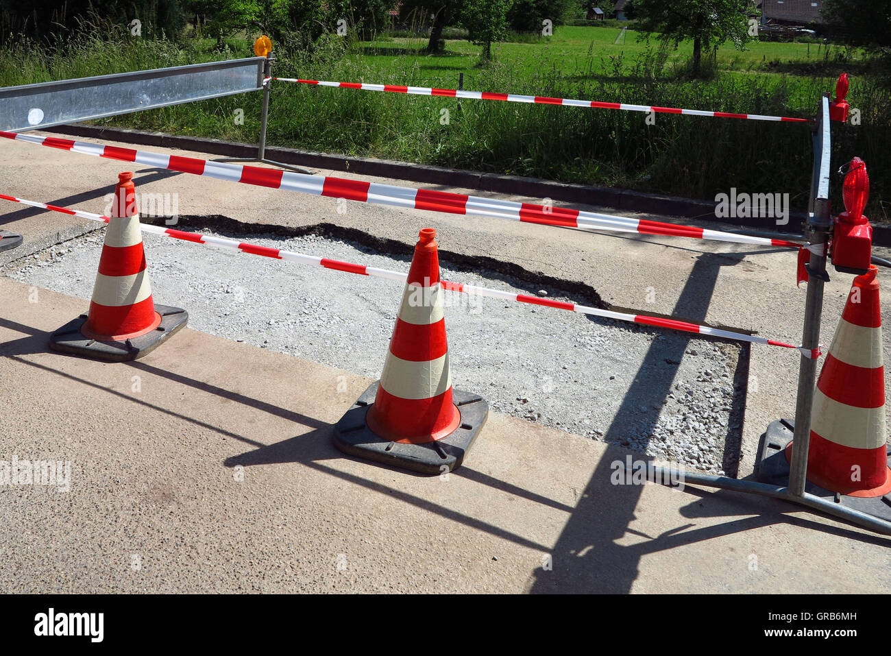 Strada di costruzione Foto Stock