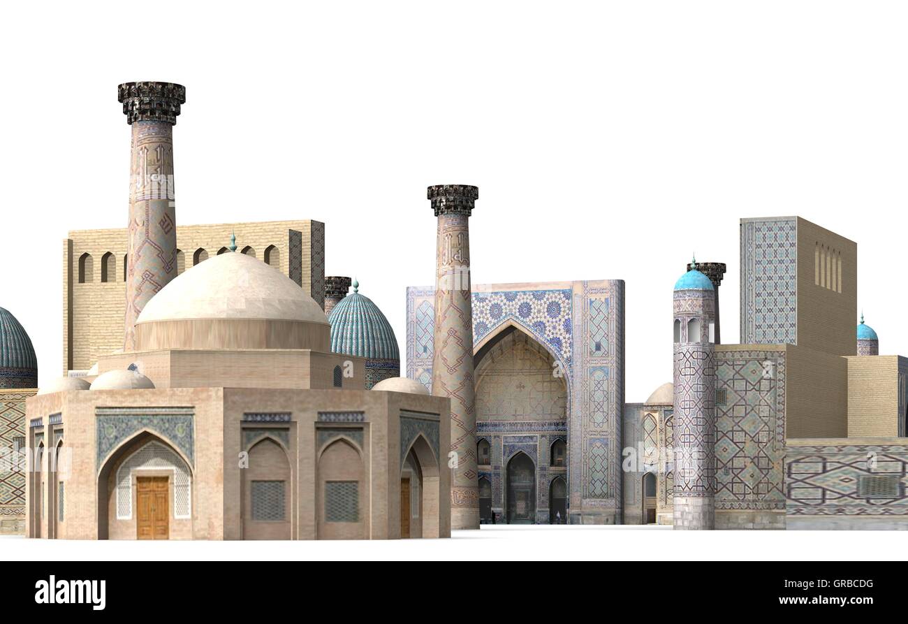 In Registan Samarcanda 5 Foto Stock