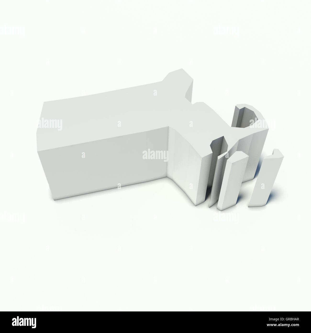 Mappa di Massachusetts Foto Stock