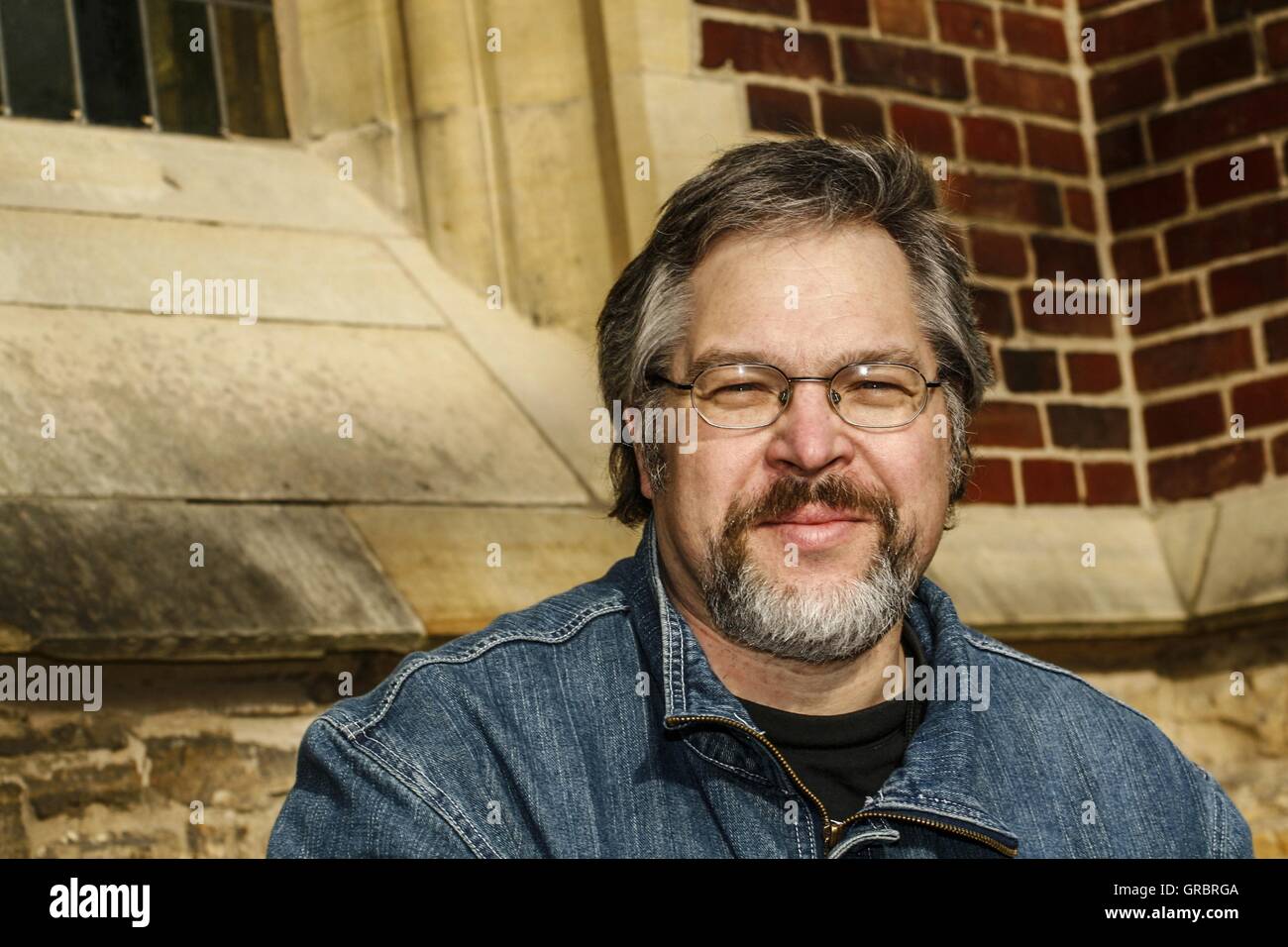 L'uomo, Modello, barba, Gray-Haired Foto Stock