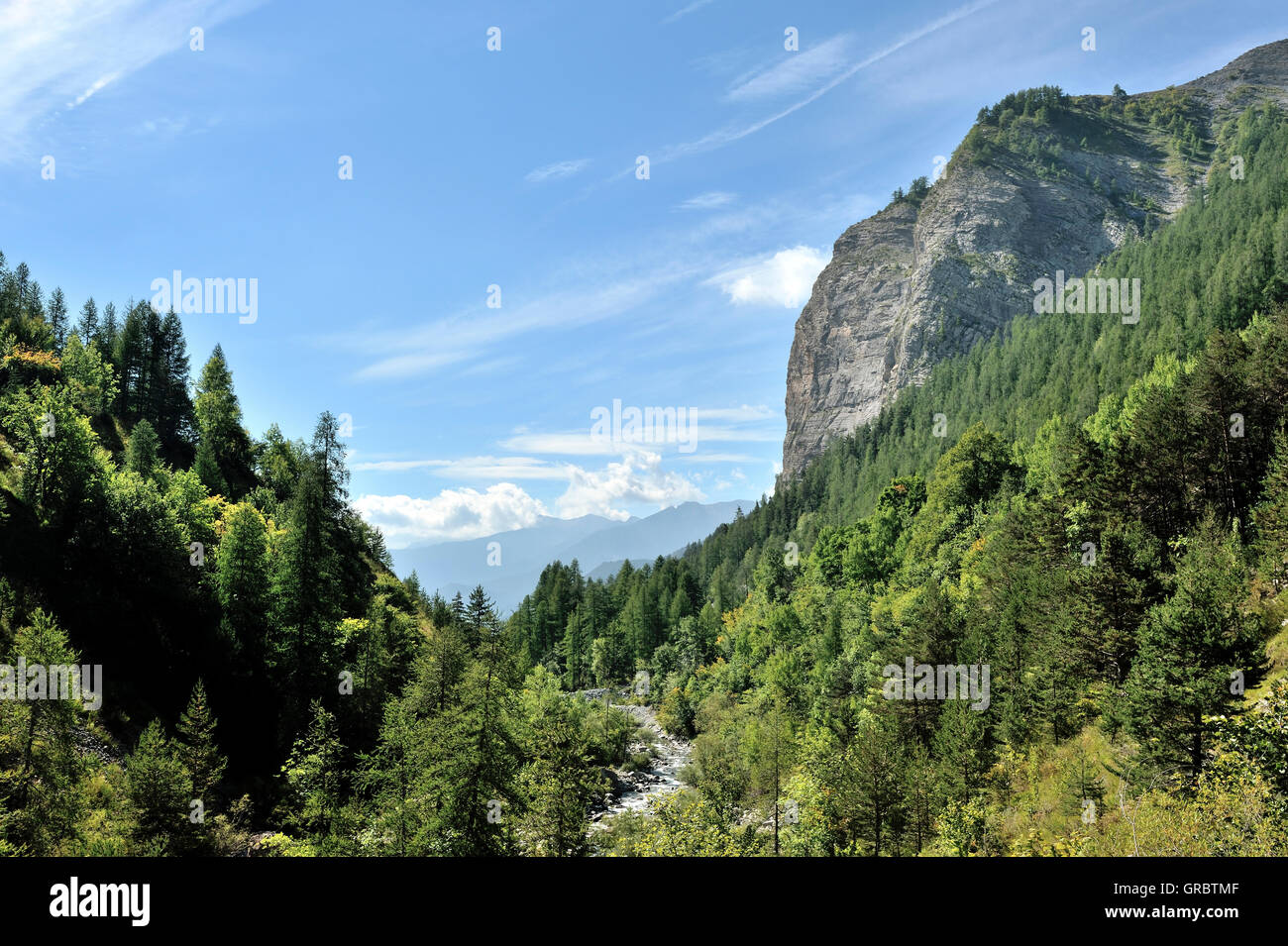 Valle del Var, alpi marittime, sulle Alpi francesi, Francia Foto Stock