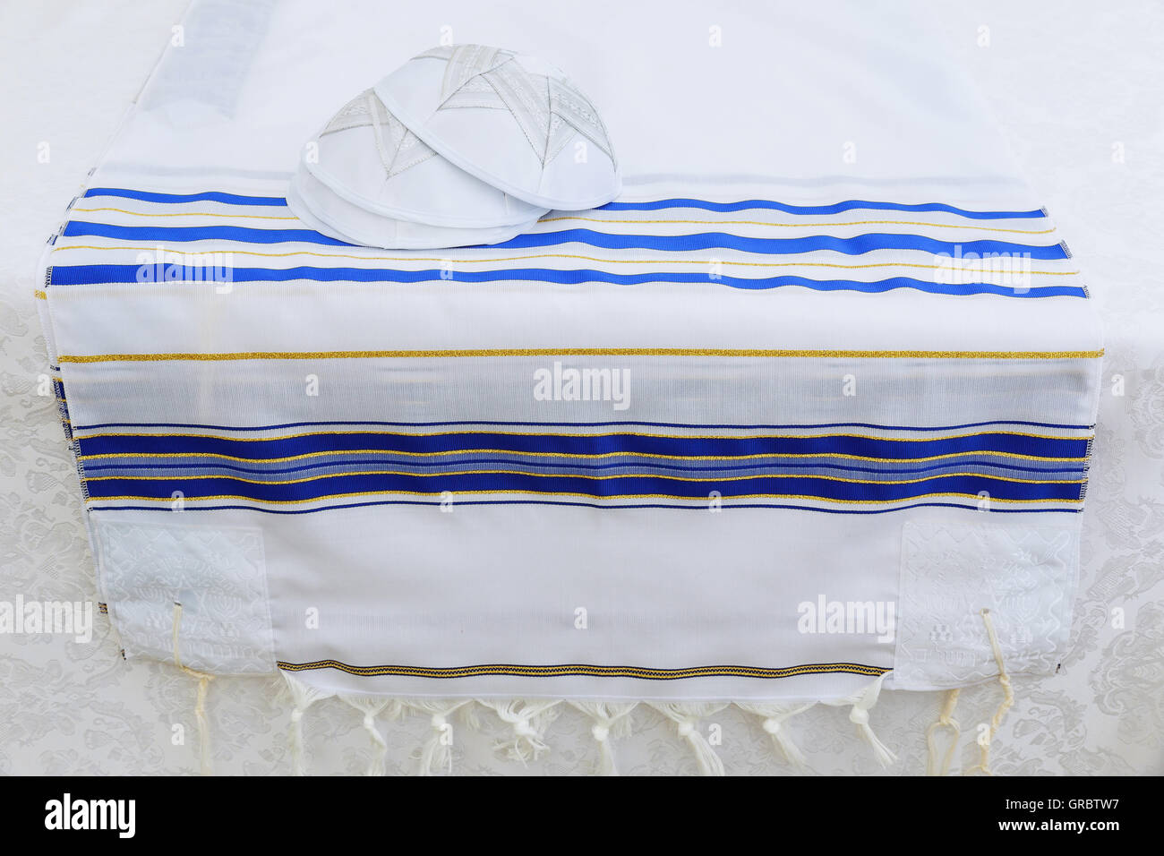 Yarmulke, un ebreo la copertura del capo Foto Stock