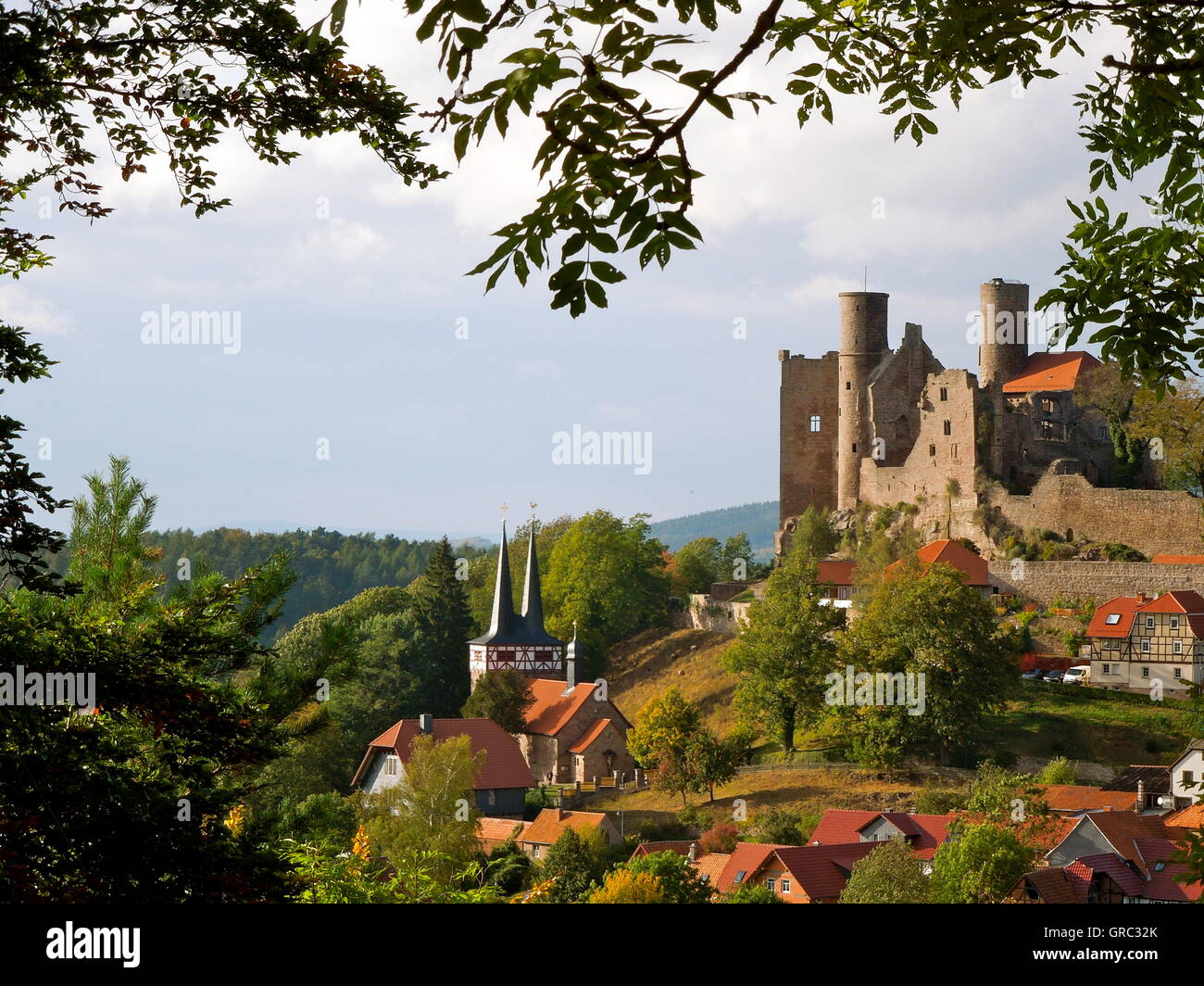 Burg Hanstein - Un medievale castello Tedesco Foto Stock