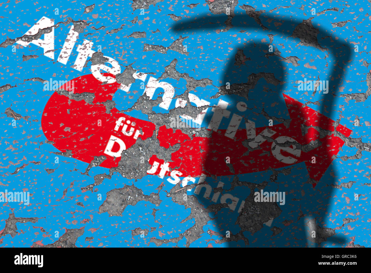 Il logo di erosione del partito politico Afd Foto Stock