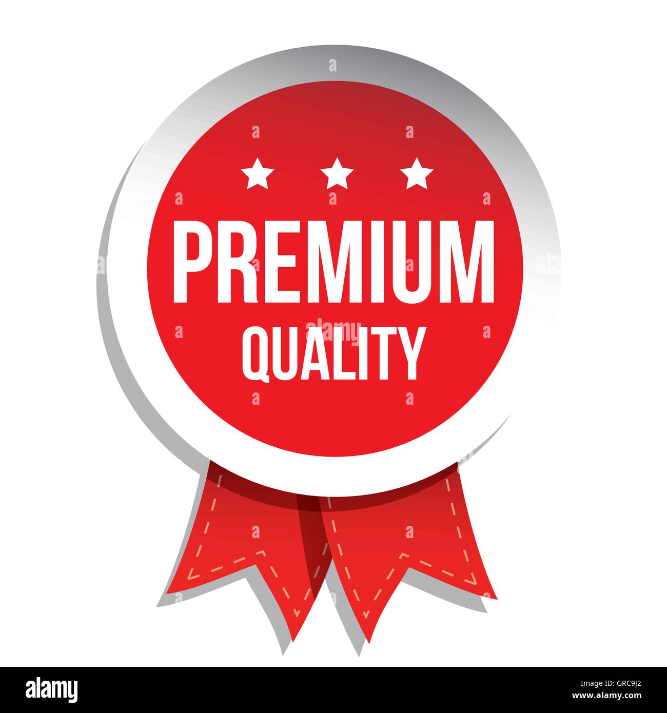 Qualità Premium etichetta rossa del vettore Illustrazione Vettoriale