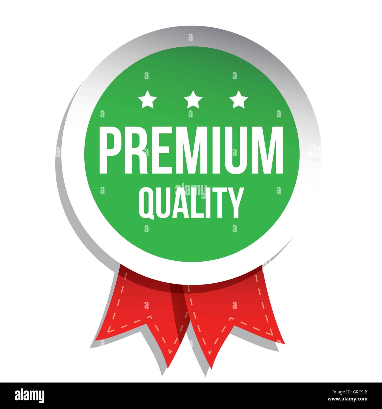 Qualità Premium etichetta verde del vettore Illustrazione Vettoriale