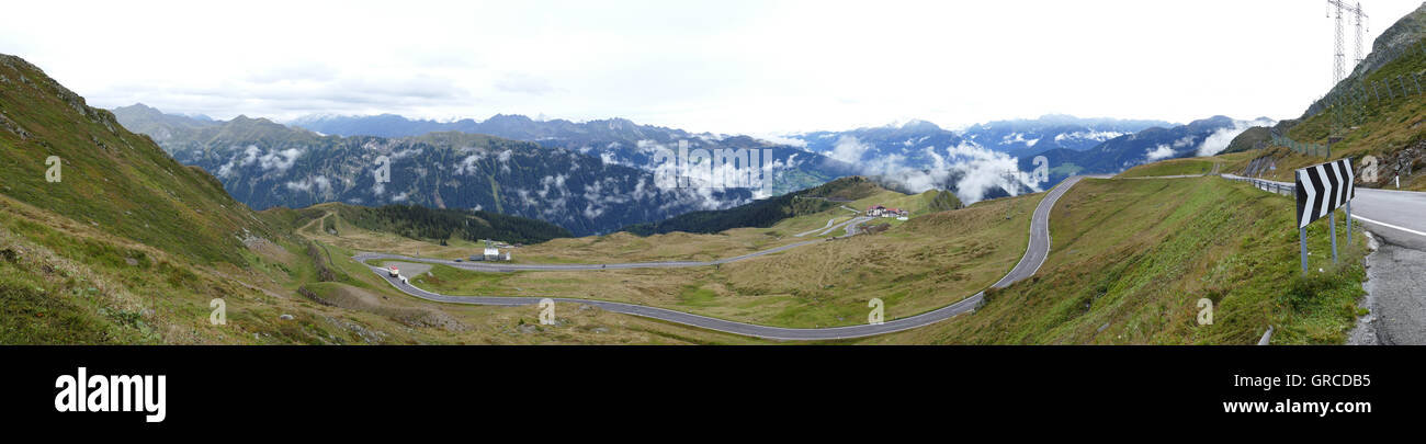 Il Grossglockner Strada alpina, Panorama Foto Stock