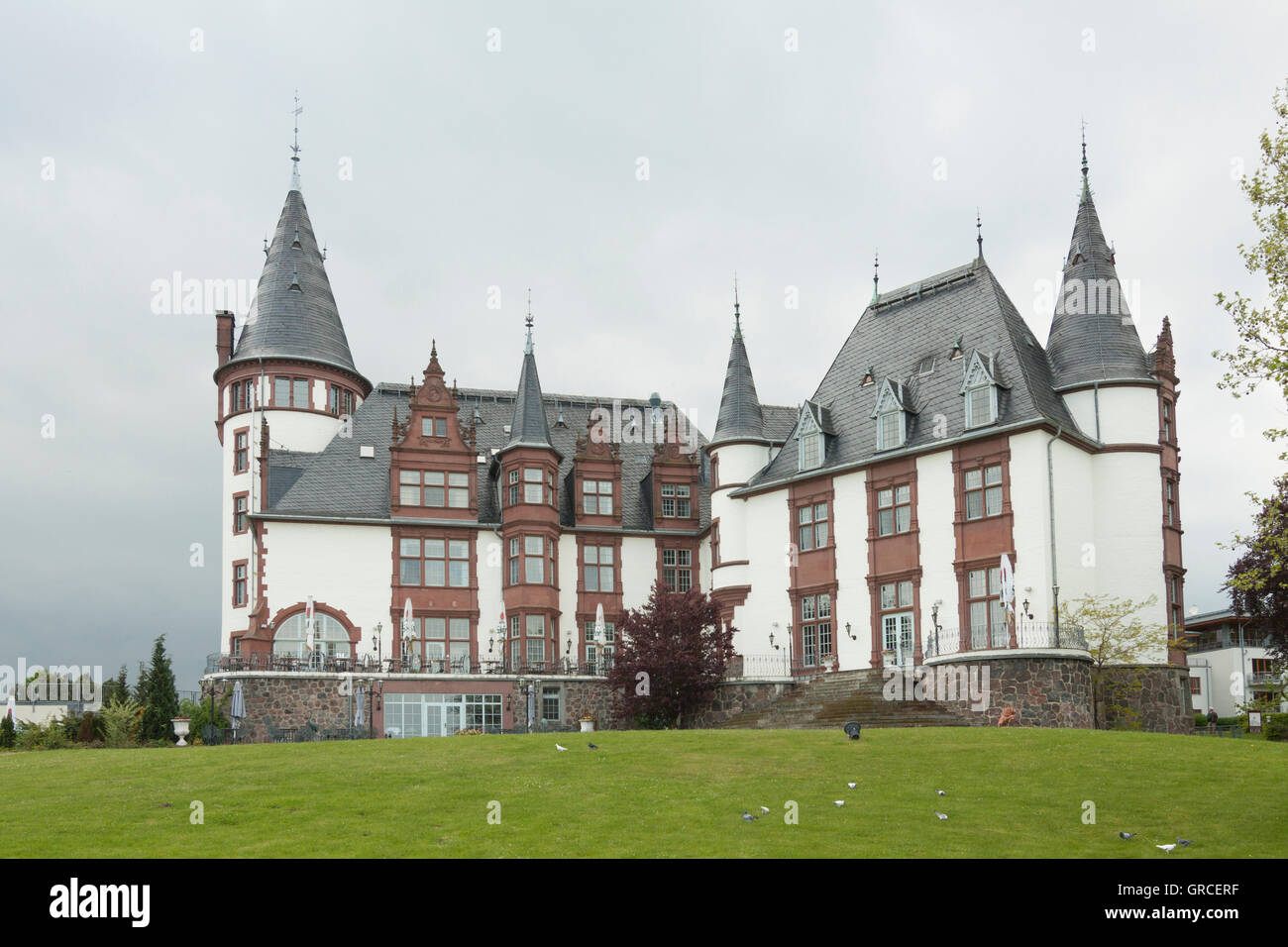 Hotel In Klink su una collina al Muritz Foto Stock