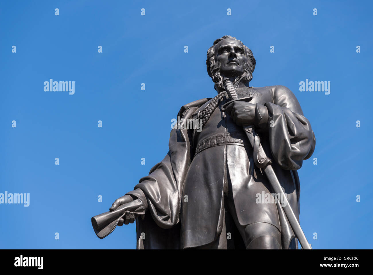 Statua di Charles James Napier in Trafalgar Square a Londra, Inghilterra Foto Stock