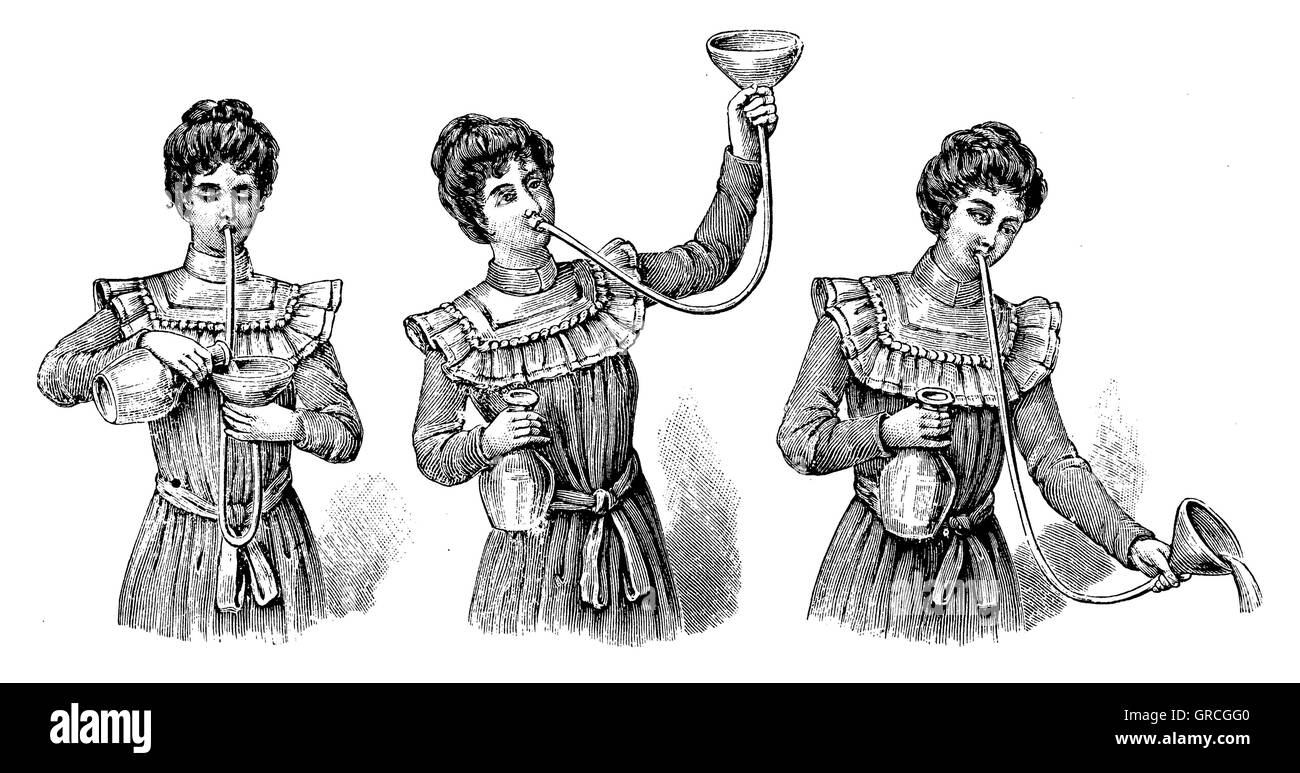 Irrigazione di stomaco Foto Stock