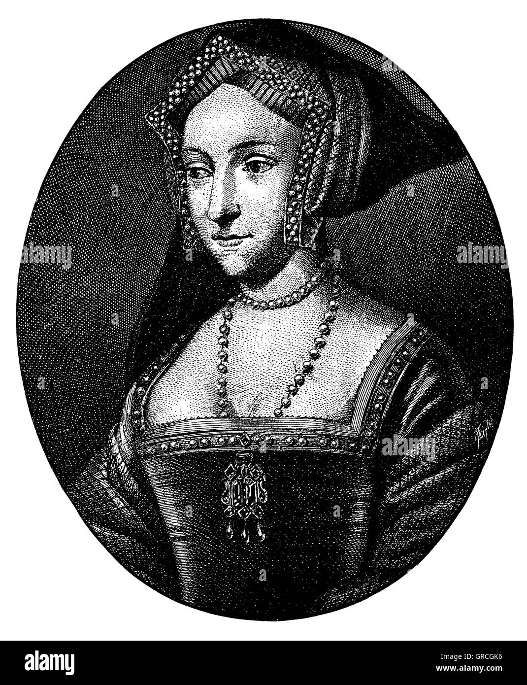 Johanna Seymour, la terza moglie di Henry VIII Foto Stock