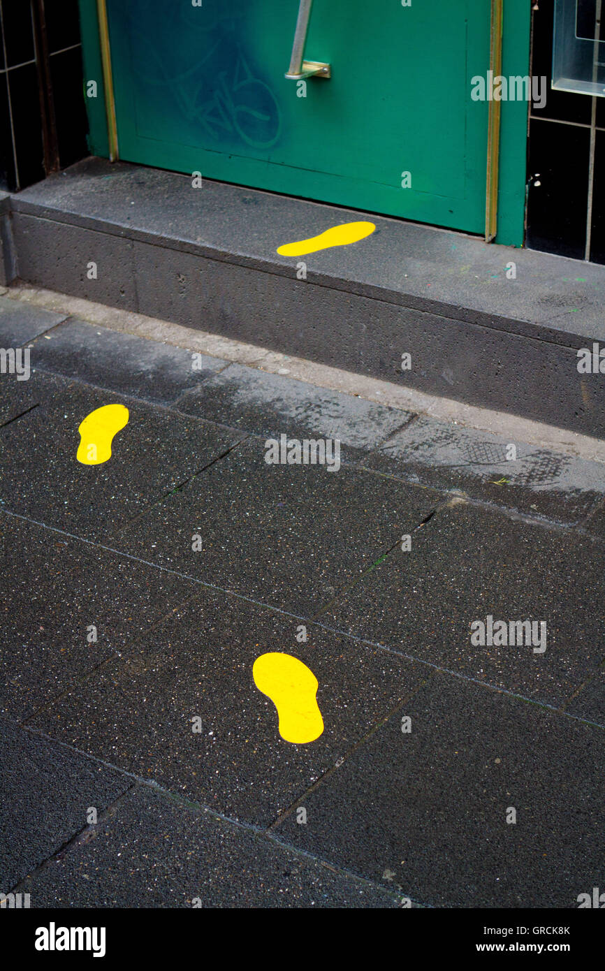 Footprints, bloccato come guida Foto Stock