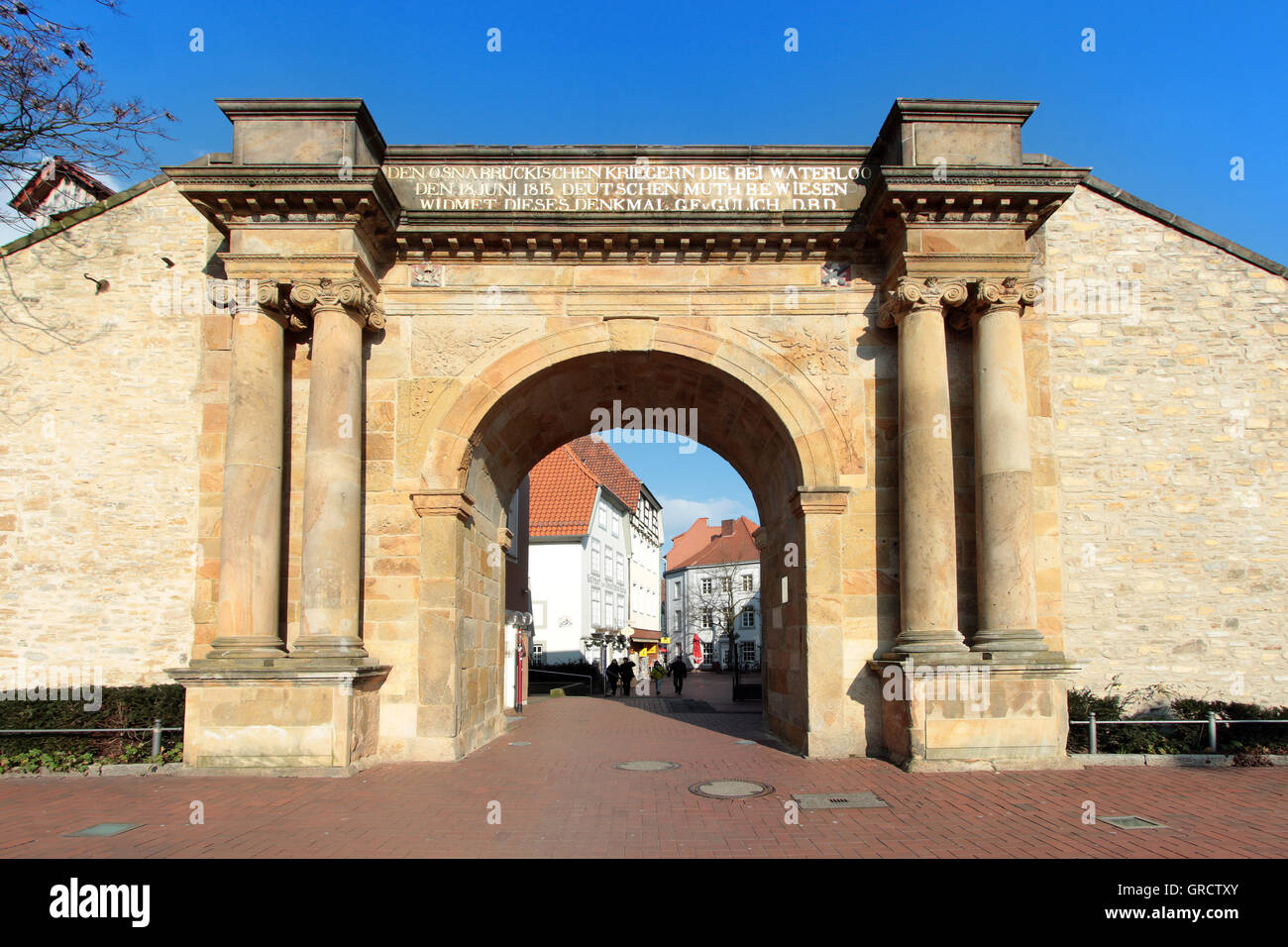 Cancello storico Heger Tor a Osnabrück, Bassa Sassonia, Germania Foto Stock