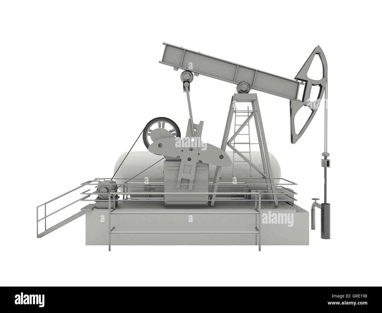 Pumpjack isolato Foto Stock