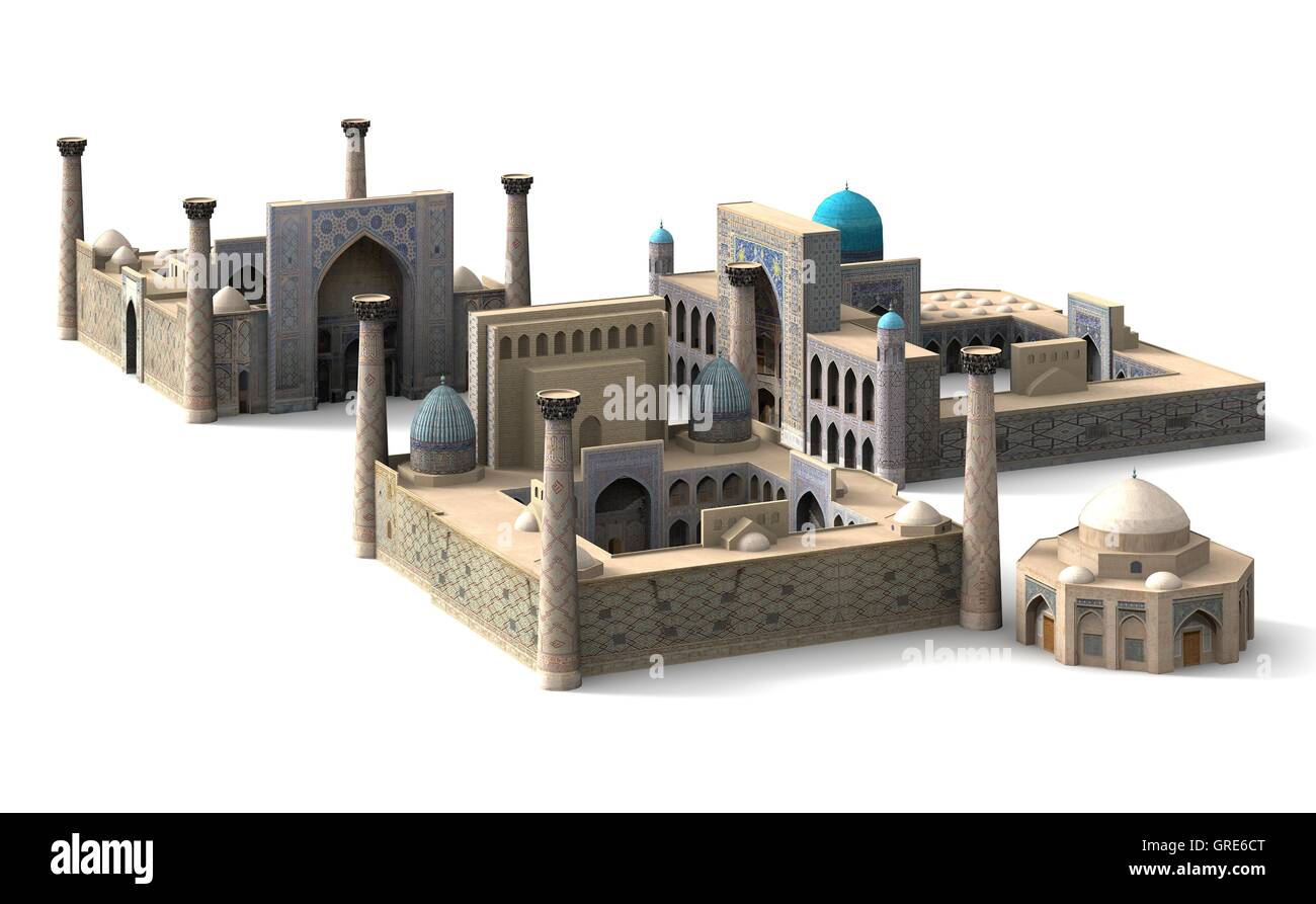 In Registan Samarcanda 2 Foto Stock