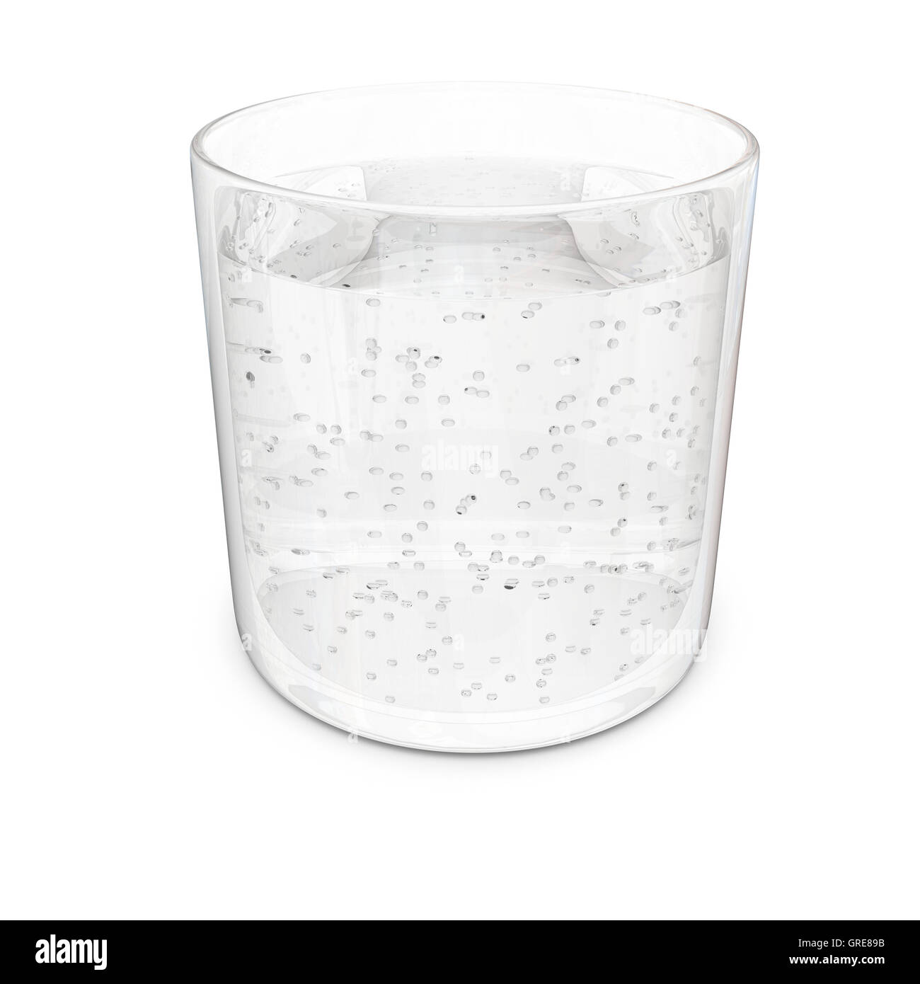 Bicchiere di acqua frizzante Foto Stock