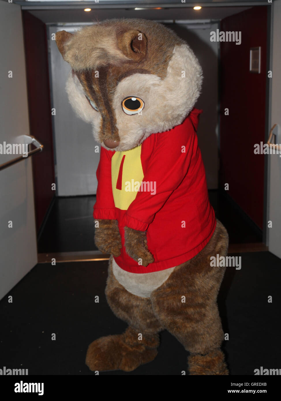 Alvin e Chipmunks Chip su strada Cinemaxx Magdeburg Foto Stock