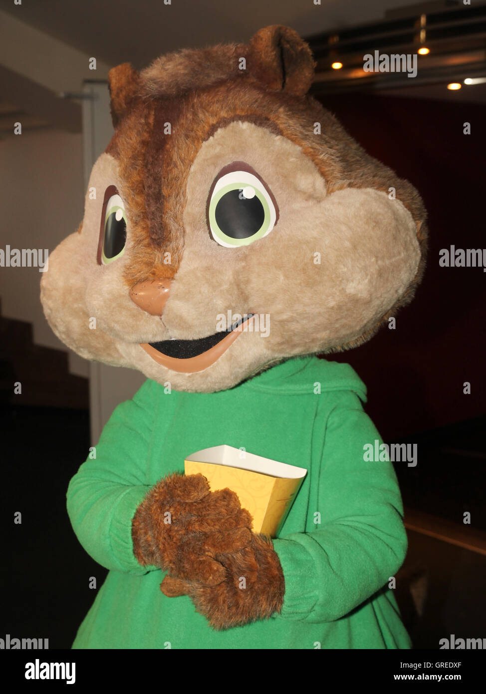 Alvin e Chipmunks Chip su strada Cinemaxx Magdeburg Foto Stock