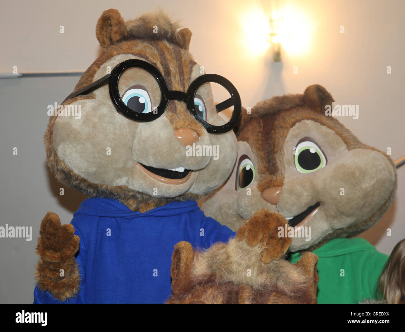 Alvin e Chipmunks Chip su strada Cinemaxx Magdeburg Foto Stock