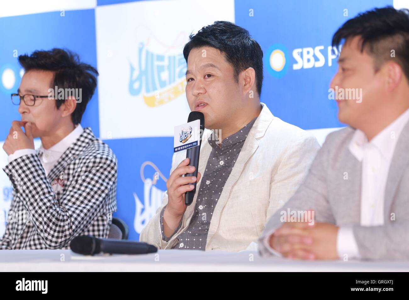 Seul in Corea. 07Th Sep, 2016. Kim Gu ra, Kim Gook Jin e su-hyang Im frequentare SBS plus talk show in Seoul, Corea sulla 07th Settembre, 2016.(Cina e Corea diritti) © TopPhoto/Alamy Live News Foto Stock