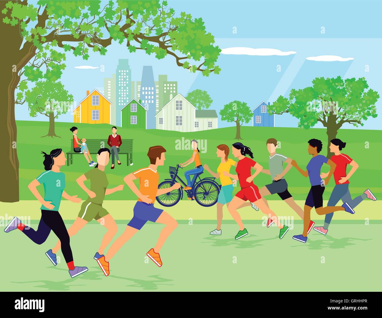 fare jogging sport Illustrazione Vettoriale