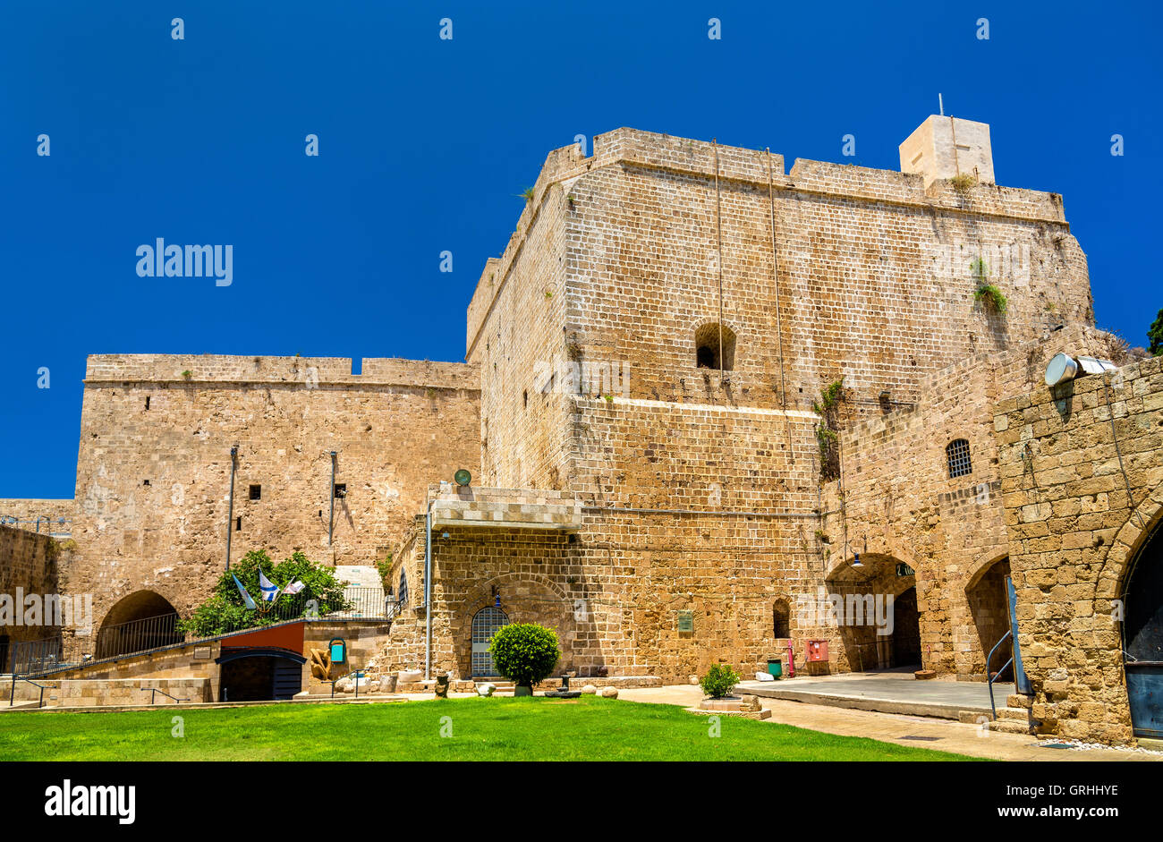 Cittadella di Acri, una fortificazione ottomana in Israele Foto Stock