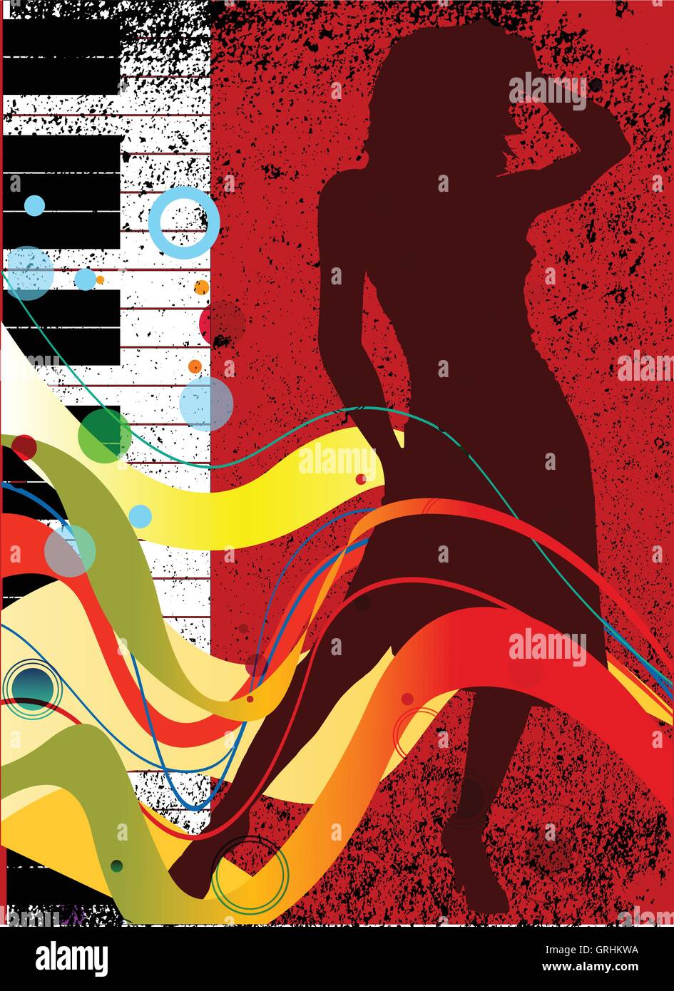 Spettacoli di danza e lo sfondo Illustrazione Vettoriale