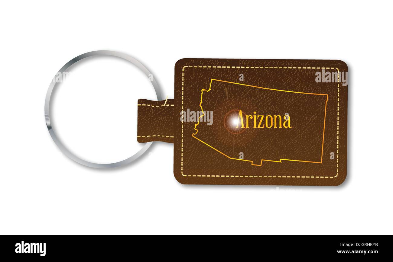 Cuoio Arizona Portachiavi Illustrazione Vettoriale