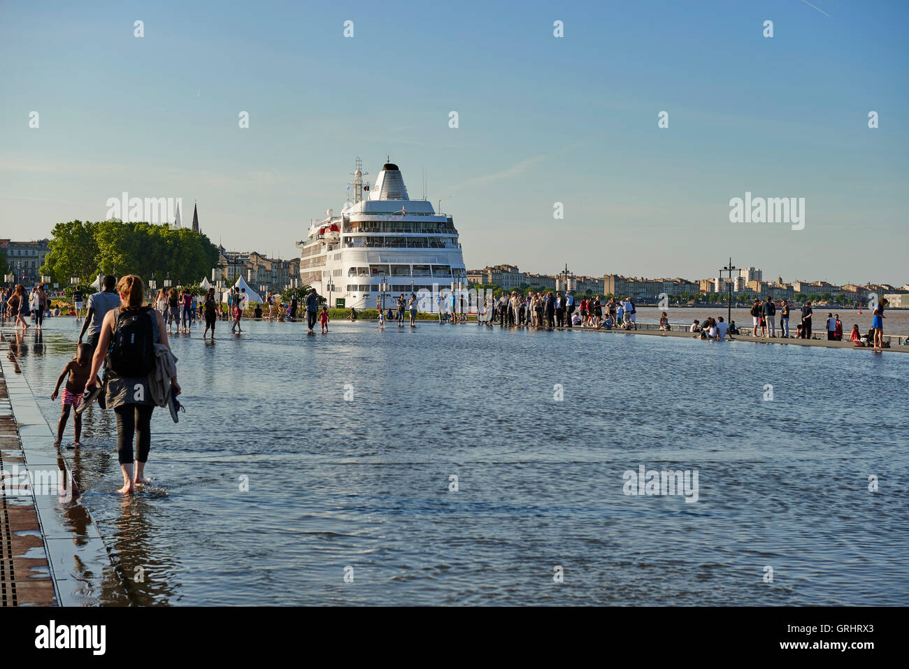 Place de la Bourse, Bordeaux, Gironde, Aquitania, in Francia, in Europa Foto Stock