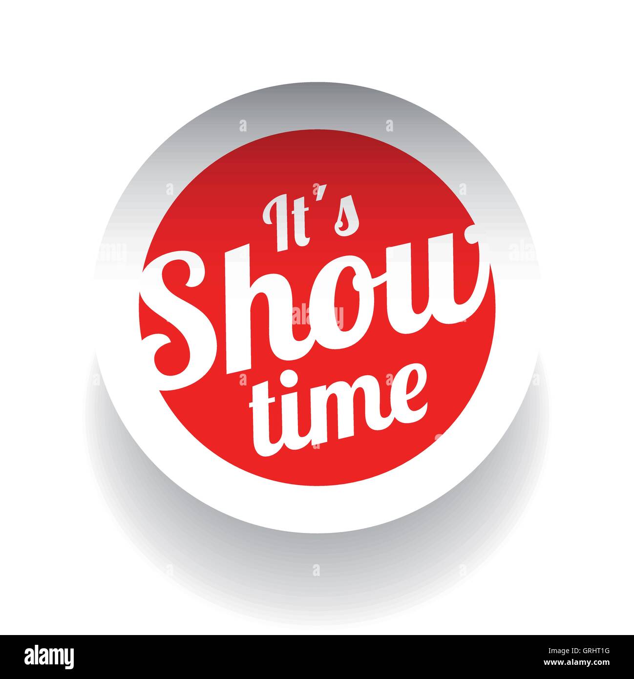 Eâ showtime etichetta rossa Illustrazione Vettoriale