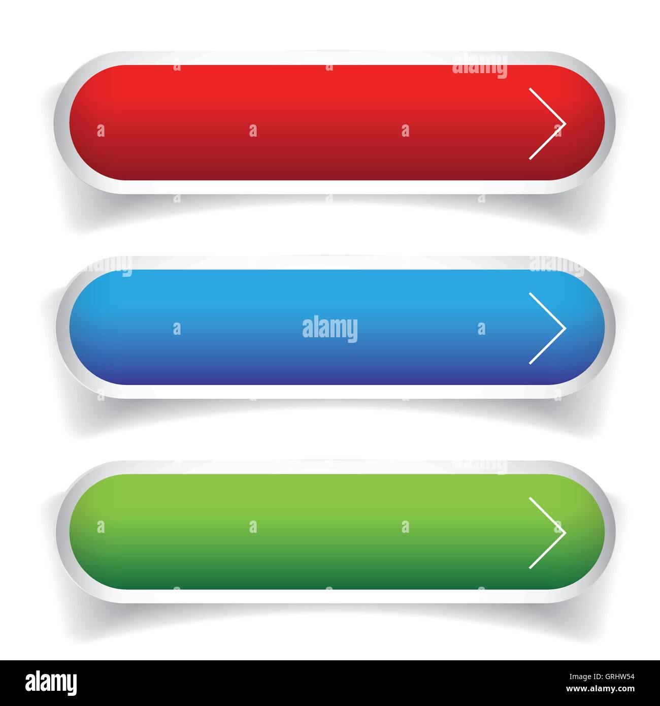 Il vettore vuoto pulsante set Illustrazione Vettoriale