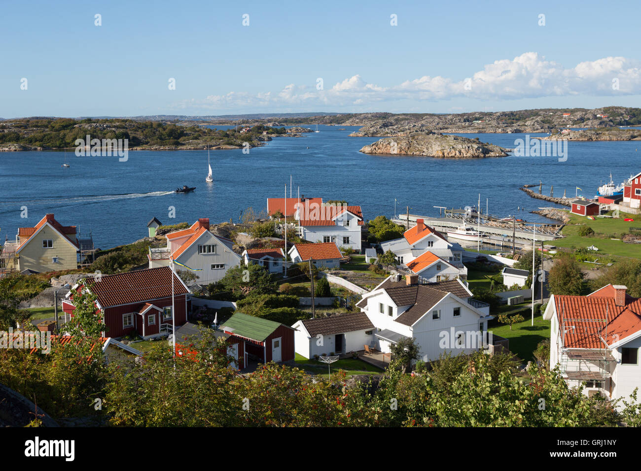 Vista sul mare a nord di Styrso alla Svezia costa ovest Foto Stock